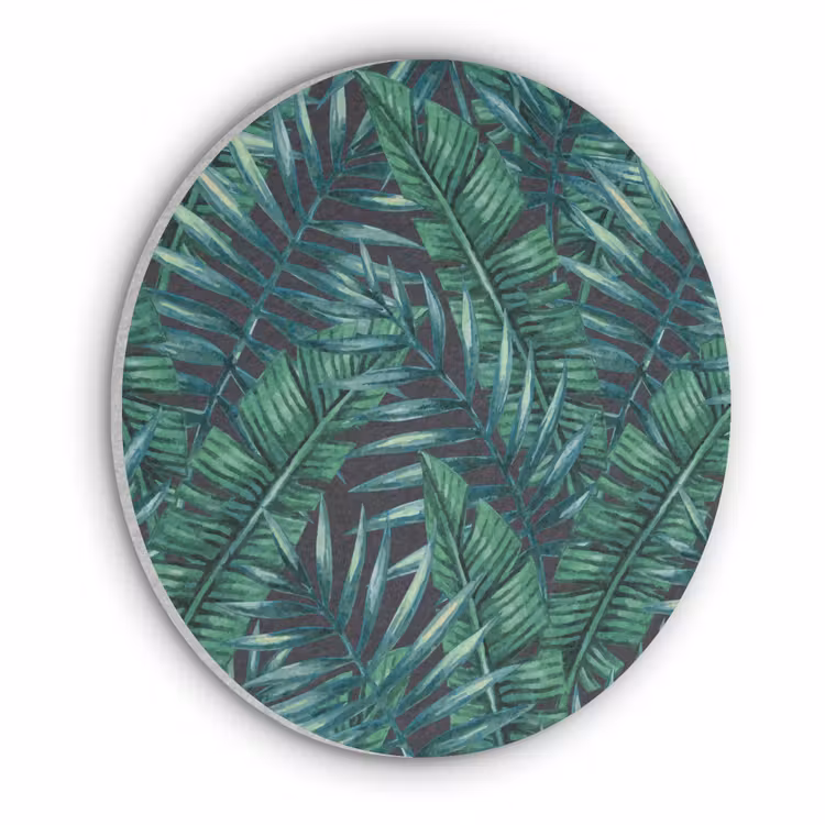 Bladeren - Jungle - Tropical Akoestische PET Vilt - Rond klein -3d
