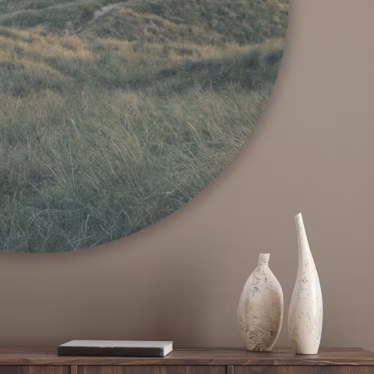 Vuurtoren - Duinlandschap - Zee Akoestische PET Vilt - Rond klein -sfeer5_closeup