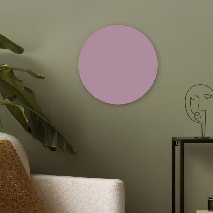 Lilac - Paars - Mauve Akoestische PET Vilt - Rond klein 838 -sfeer2