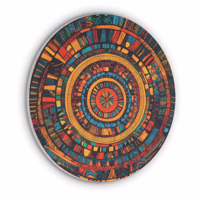 Mandala - Cirkels - Patronen Akoestische PET Vilt - Rond klein -3d