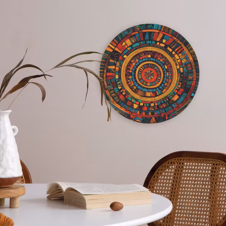 Mandala - Cirkels - Patronen Akoestische PET Vilt - Rond klein -sfeer3