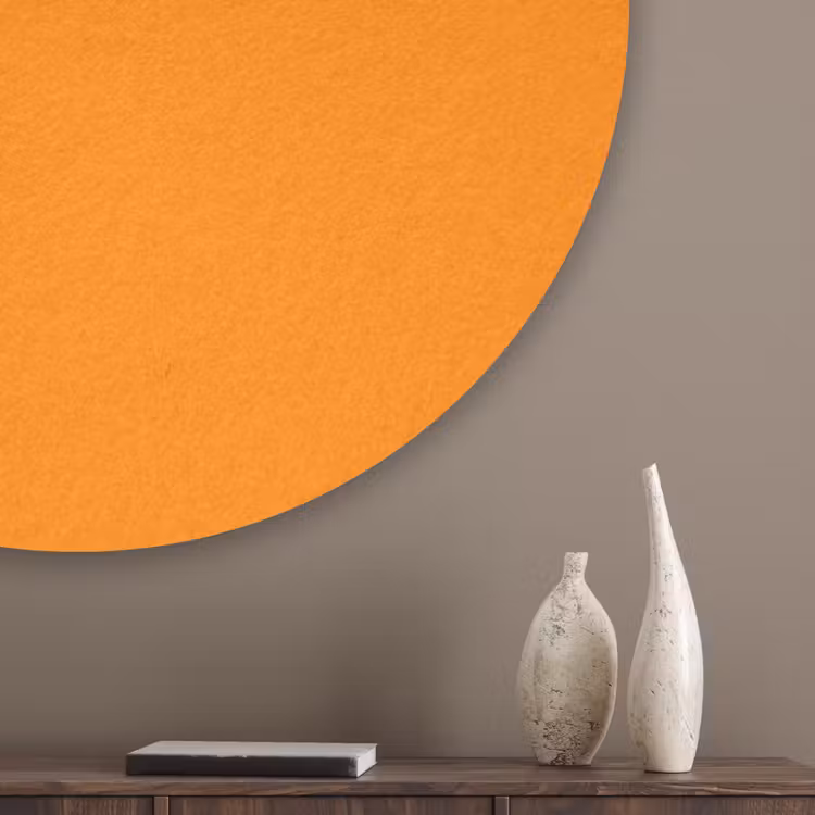 Marigold - Glow - Oranje Akoestische PET Vilt - Rond klein 838 -sfeer5_closeup
