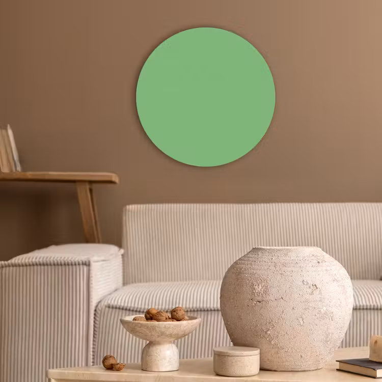 Meadow - Green - Groen Akoestische PET Vilt - Rond klein 838 -sfeer1