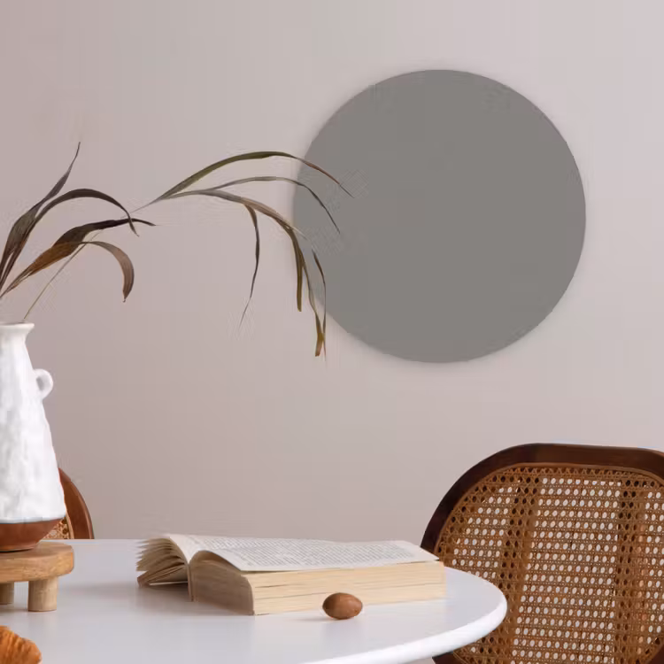 Mineral - Grey - Grijs Akoestische PET Vilt - Rond klein 838 -sfeer3