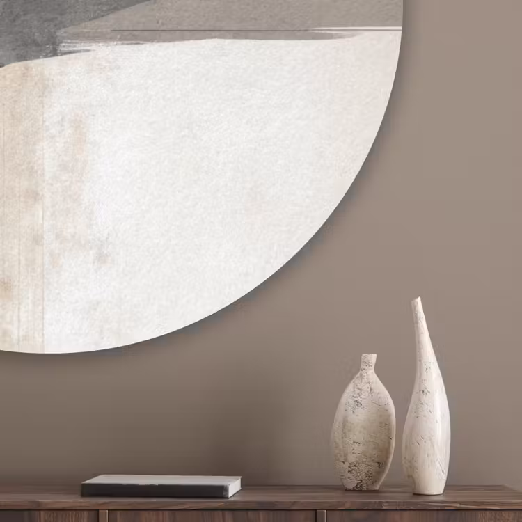 Minimalistisch - Landschap - Dimensie Akoestische PET Vilt - Rond klein -sfeer5_closeup