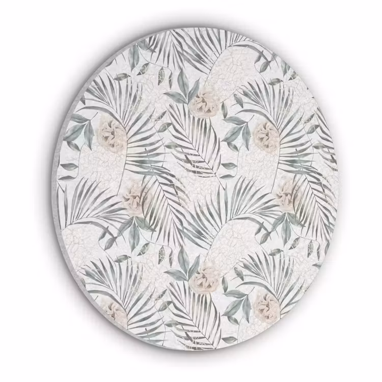 Monstera - Palmblad - Jungle - Tropisch Akoestische PET Vilt - Rond klein -3d