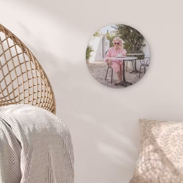 Ochtendjas - Krulspelden - Roze Akoestische PET Vilt - Rond klein -sfeer4