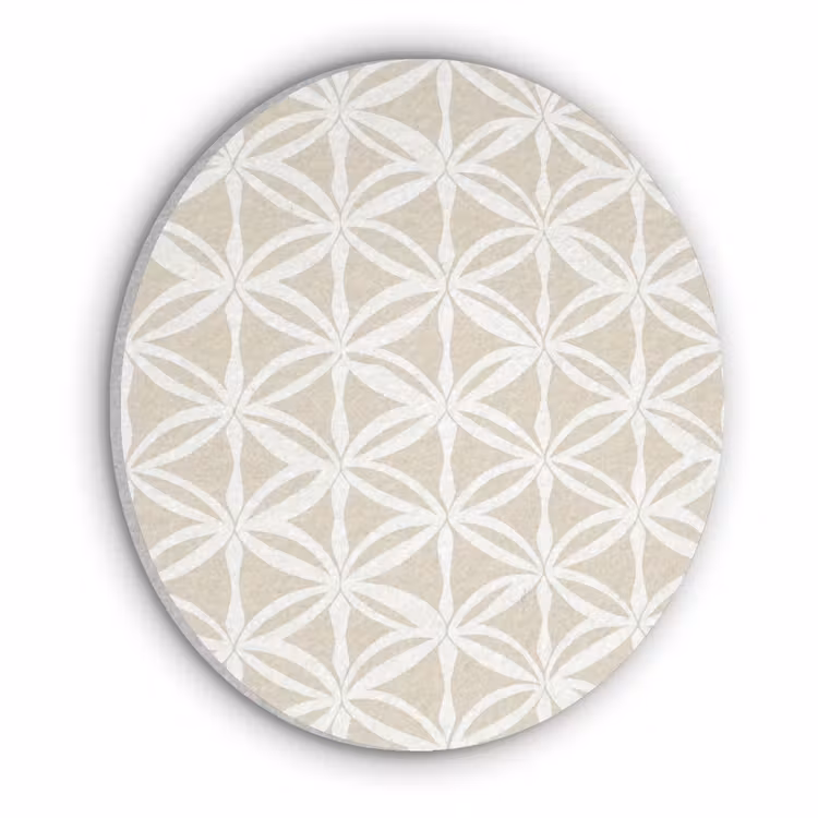Motief - Modern - Beige Akoestische PET Vilt - Rond klein 838 -3d