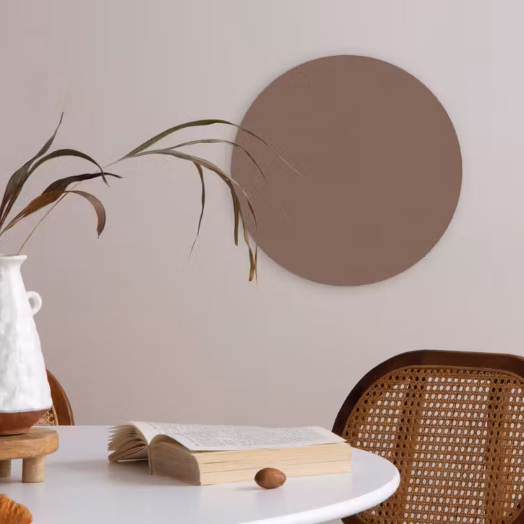 Muted - Chestnut - Bruin Akoestische PET Vilt - Rond klein 838 -sfeer3