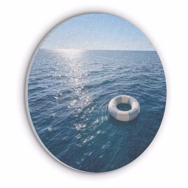 Oceaan - Zwemband - Horizon Akoestische PET Vilt - Rond klein -3d