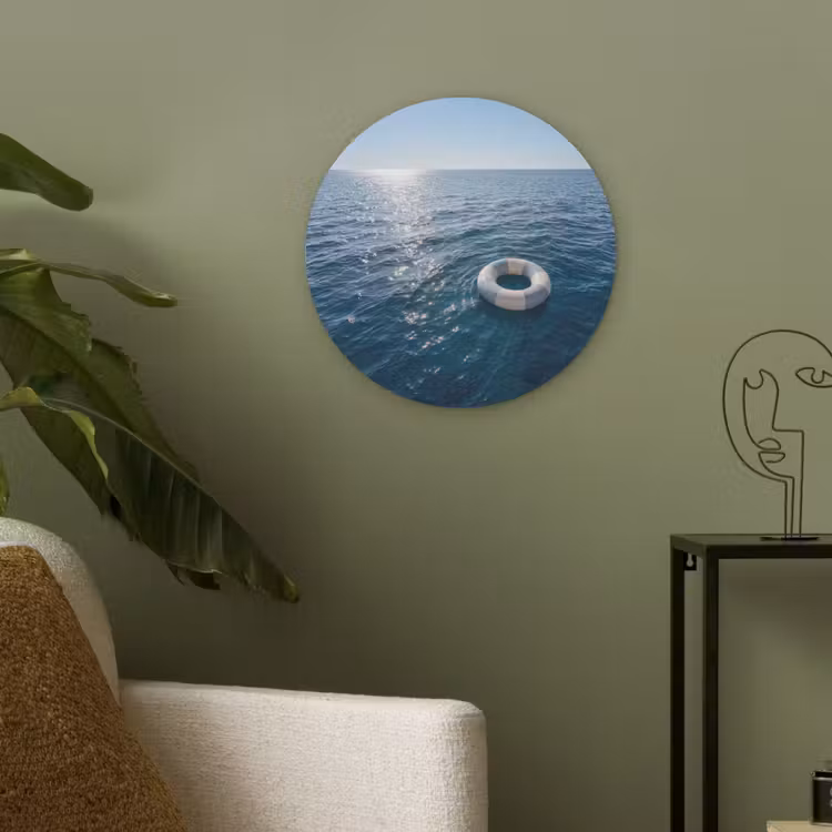 Oceaan - Zwemband - Horizon Akoestische PET Vilt - Rond klein -sfeer2
