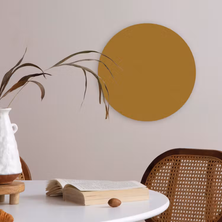 Ocre - Gold - Geel Akoestische PET Vilt - Rond klein 838 -sfeer3