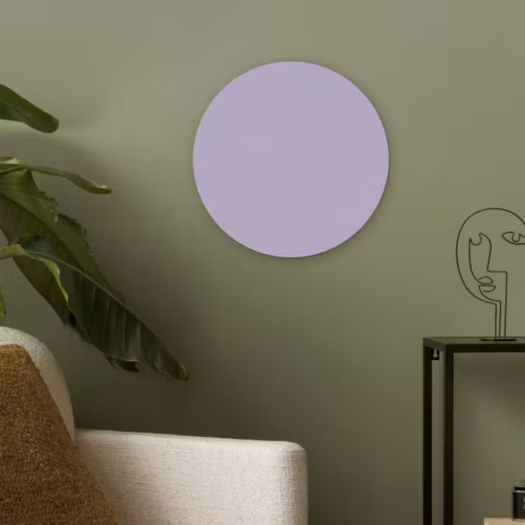 Pastel - Lilac - Paars Akoestische PET Vilt - Rond klein 838 -sfeer2