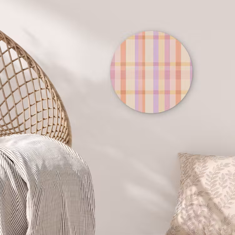 Pastel - uitpatroon - Geometrisch Akoestische PET Vilt - Rond klein 838 -sfeer4