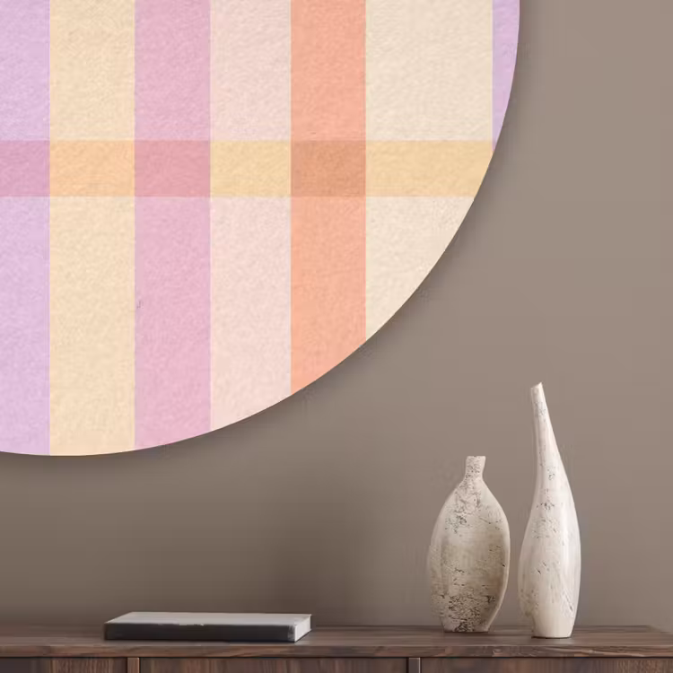 Pastel - uitpatroon - Geometrisch Akoestische PET Vilt - Rond klein 838 -sfeer5_closeup