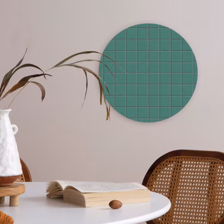 Patroon - Patroon - Smaragd Akoestische PET Vilt - Rond klein 838 -sfeer3