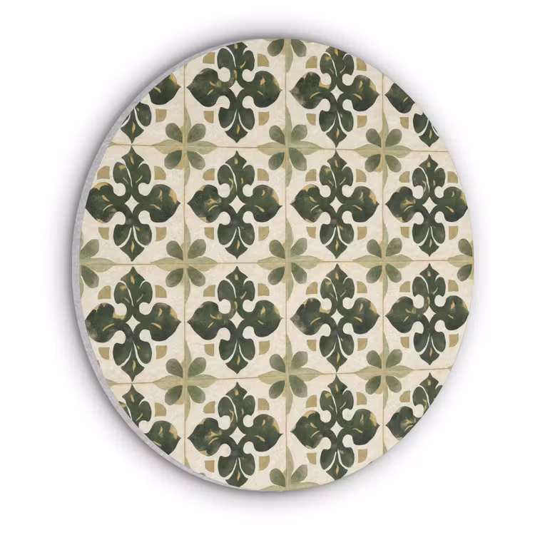 Patroon - Tegel - Groen Akoestische PET Vilt - Rond klein 838 -3d