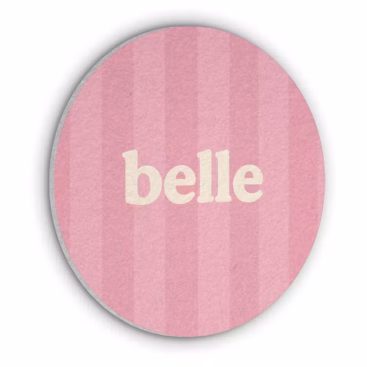 Roze - Gestreept - Belle Akoestische PET Vilt - Rond klein -3d