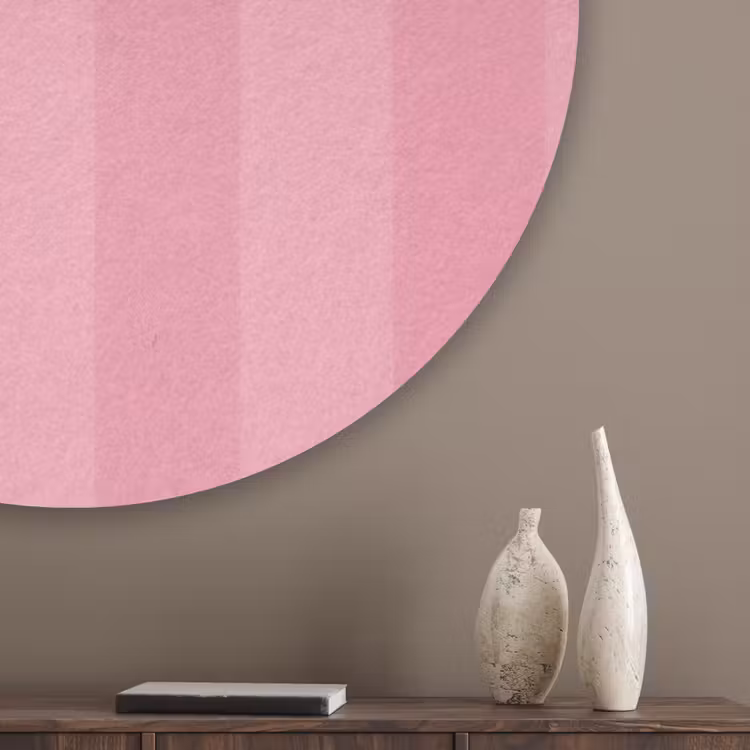 Roze - Gestreept - Belle Akoestische PET Vilt - Rond klein -sfeer5_closeup