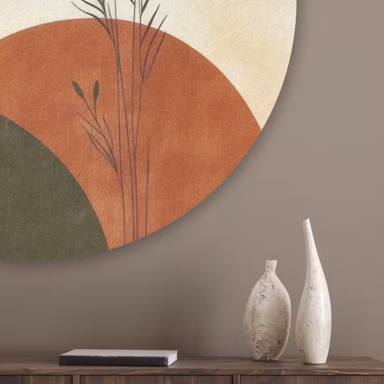 Planten - Abstract - Vormen Akoestische PET Vilt - Rond klein -sfeer5_closeup