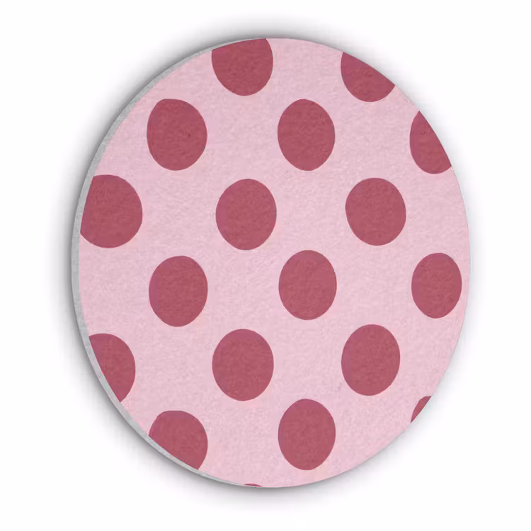 Stippen - Patroon - Bordeaux Akoestische PET Vilt - Rond klein 838 -3d