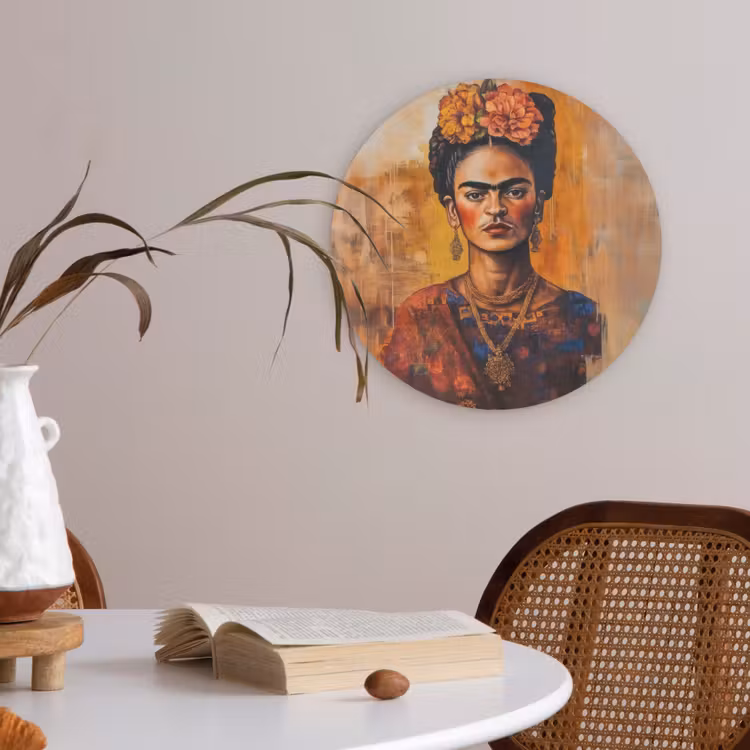 Portret - Sieraden - Schilderachtig Akoestische PET Vilt - Rond klein -sfeer3