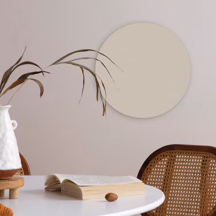 Raw - Linen - Nude Akoestische PET Vilt - Rond klein 838 -sfeer3