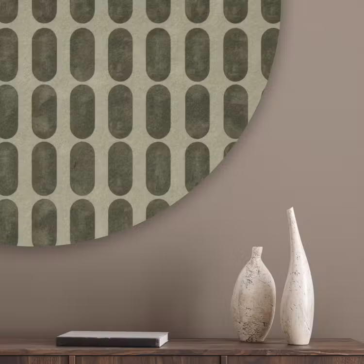Ritmisch - Effect - Groen Akoestische PET Vilt - Rond klein 838 -sfeer5_closeup
