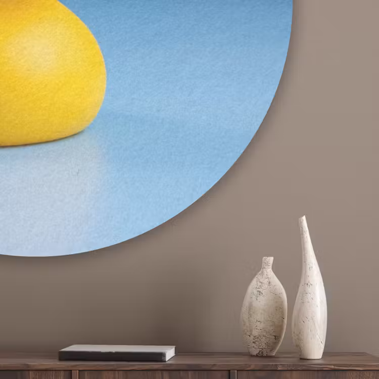 Badeend - Handdoek - Blauw Akoestische PET Vilt - Rond klein -sfeer5_closeup