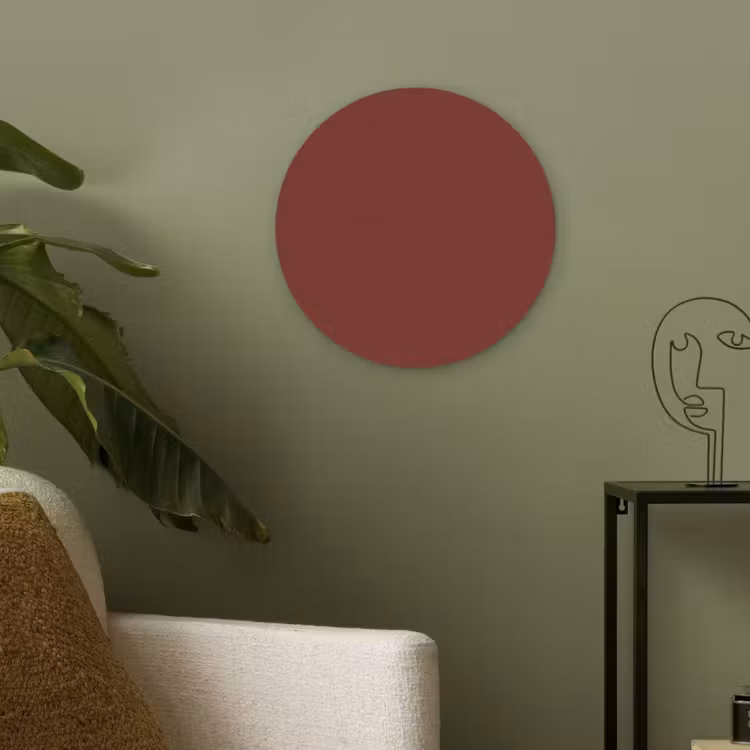 Rustic - Terracotta - Rood Akoestische PET Vilt - Rond klein 838 -sfeer2