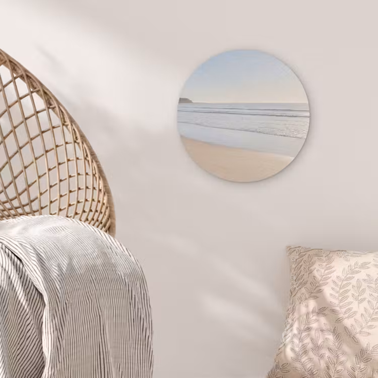 Zee - Zon - Zand Akoestische PET Vilt - Rond klein -sfeer4