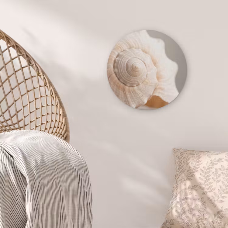 Schelp - Detail - Beige Akoestische PET Vilt - Rond klein -sfeer4