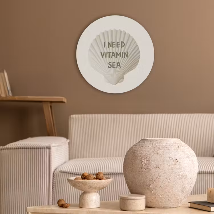 Schelp - Quote - Groen Akoestische PET Vilt - Rond klein -sfeer1