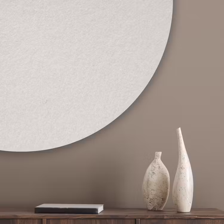 Silent - Sandstone - Grijs Akoestische PET Vilt - Rond klein 838 -sfeer5_closeup