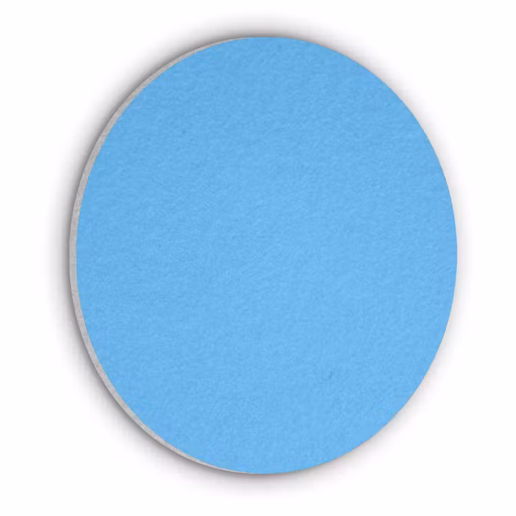 Sky - Blue - Blauw Akoestische PET Vilt - Rond klein 838 -3d