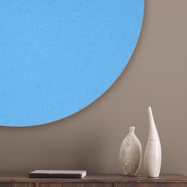 Sky - Blue - Blauw Akoestische PET Vilt - Rond klein 838 -sfeer5_closeup