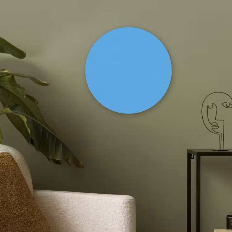 Sky - Blue - Blauw Akoestische PET Vilt - Rond klein 838 -sfeer2