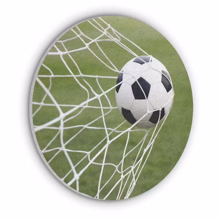 Voetbal - Goal - Net - Sport Akoestische PET Vilt - Rond klein -3d
