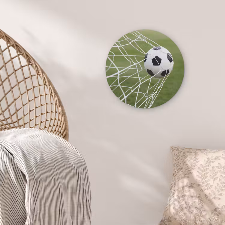 Voetbal - Goal - Net - Sport Akoestische PET Vilt - Rond klein -sfeer4
