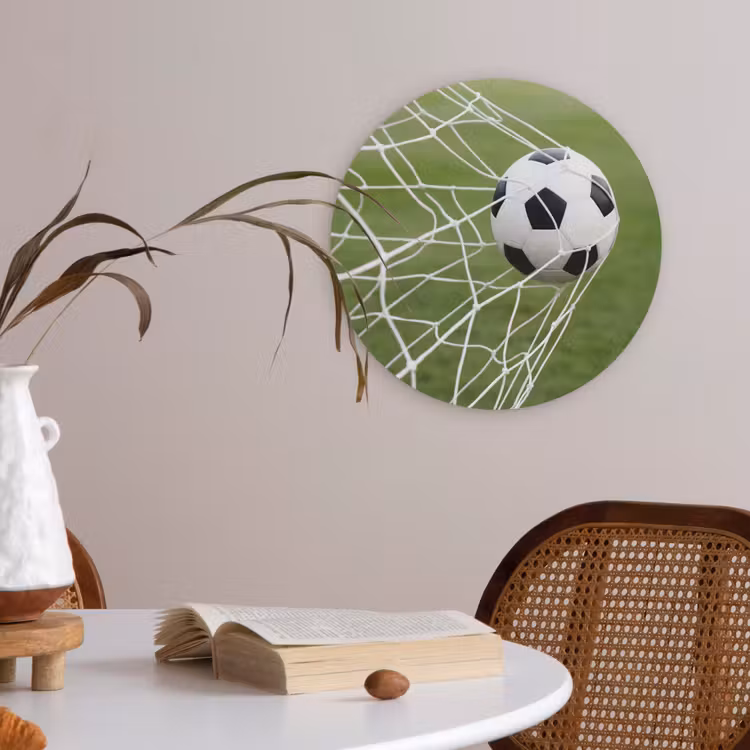 Voetbal - Goal - Net - Sport Akoestische PET Vilt - Rond klein -sfeer3