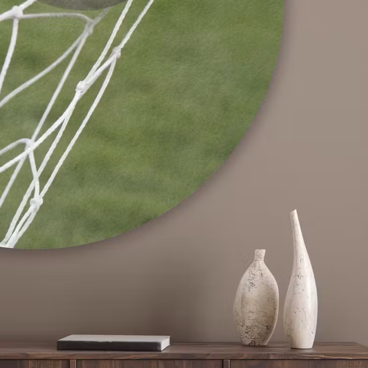 Voetbal - Goal - Net - Sport Akoestische PET Vilt - Rond klein -sfeer5_closeup
