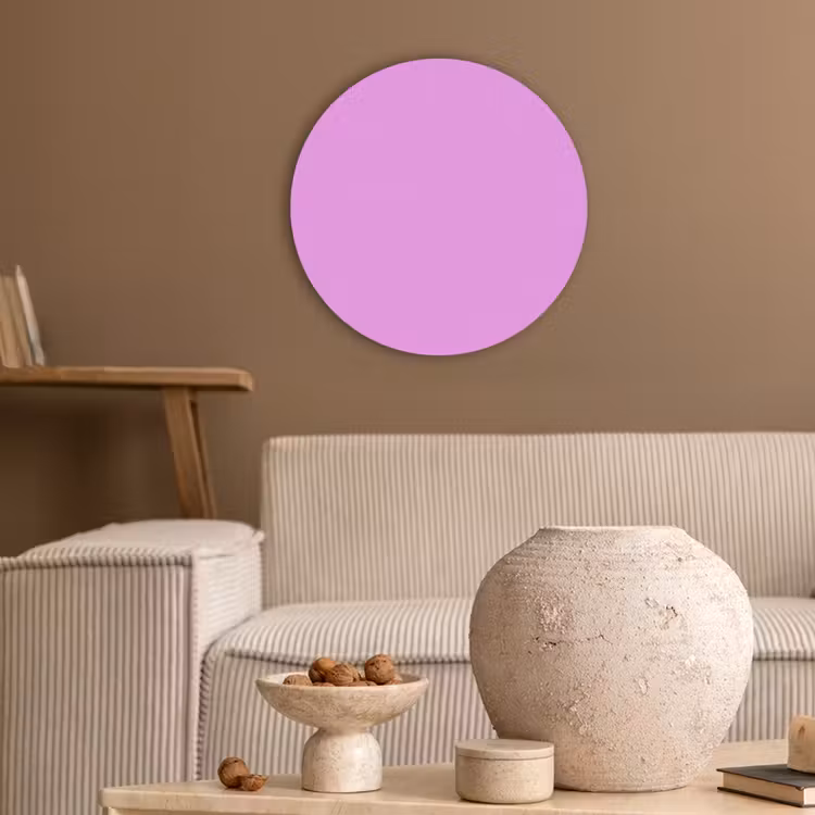 Soft - Lavender - Roze Akoestische PET Vilt - Rond klein 838 -sfeer1