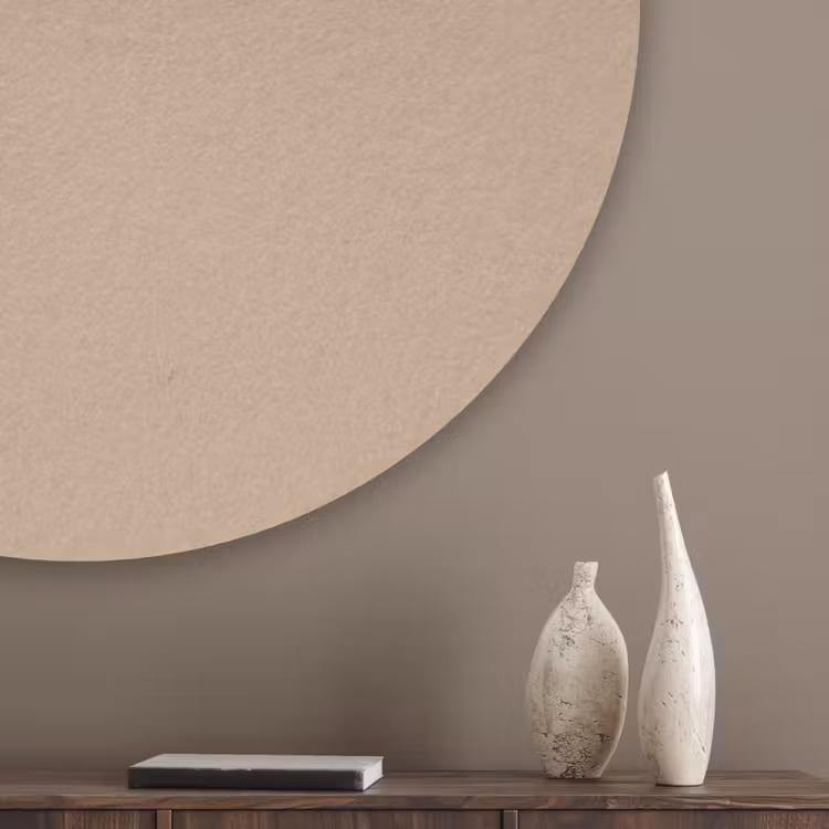 Soft - Taupe - Bruin Akoestische PET Vilt - Rond klein 838 -sfeer5_closeup