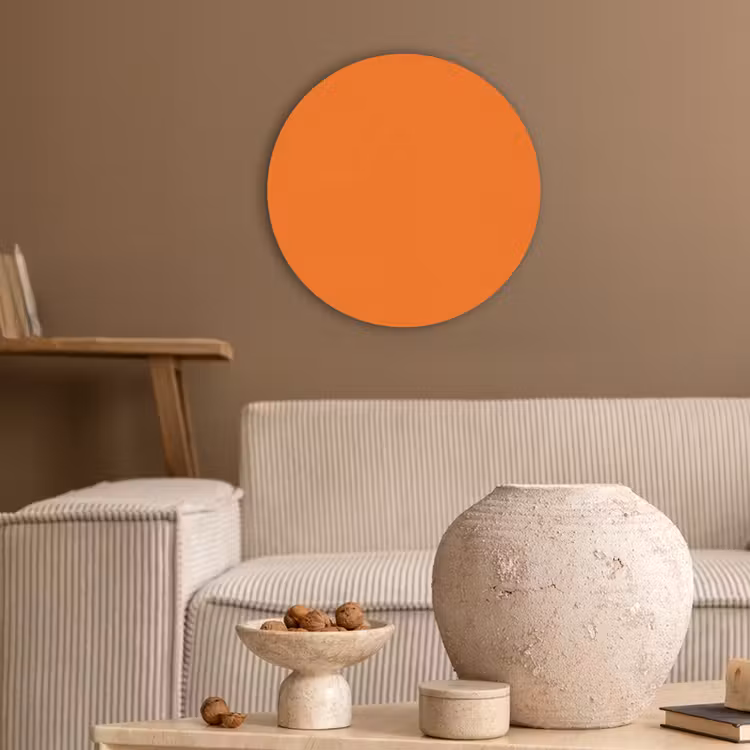 Spiced - Pumpkin - Oranje Akoestische PET Vilt - Rond klein 838 -sfeer1