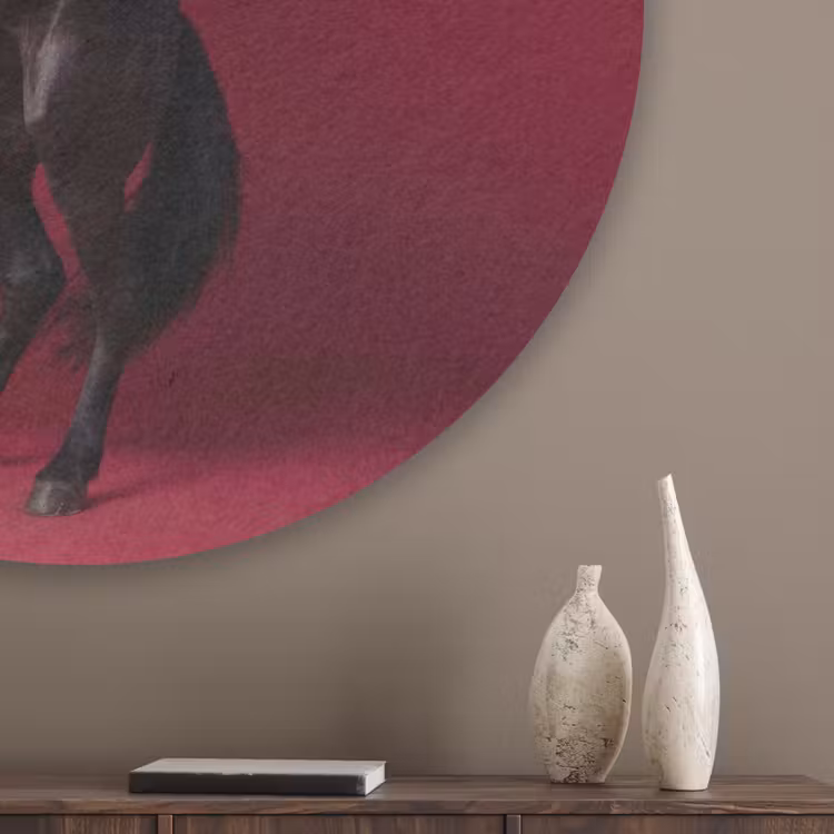 Hengst - Steigert - Rood Akoestische PET Vilt - Rond klein -sfeer5_closeup