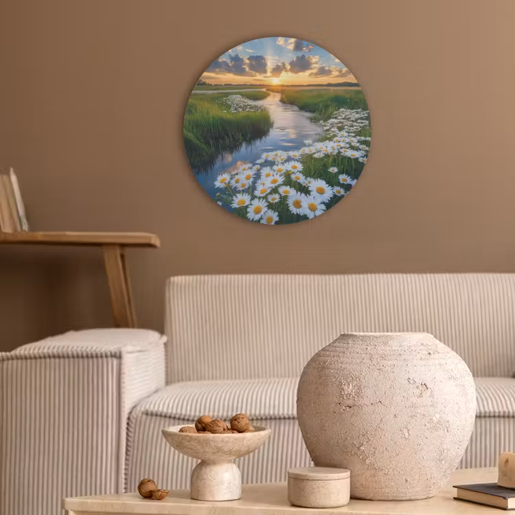 Beekje - Landschap - Margriet Akoestische PET Vilt - Rond klein -sfeer1