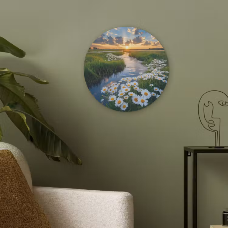 Beekje - Landschap - Margriet Akoestische PET Vilt - Rond klein -sfeer2