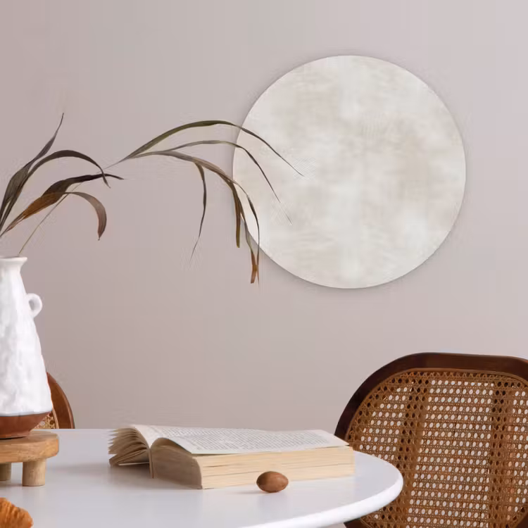 Subtiel - Structuur - Beige Akoestische PET Vilt - Rond klein 838 -sfeer3