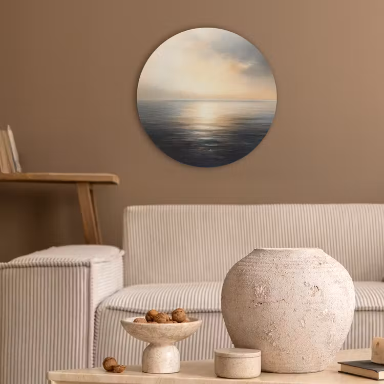 Zon - Horizon - Zee Akoestische PET Vilt - Rond klein -sfeer1