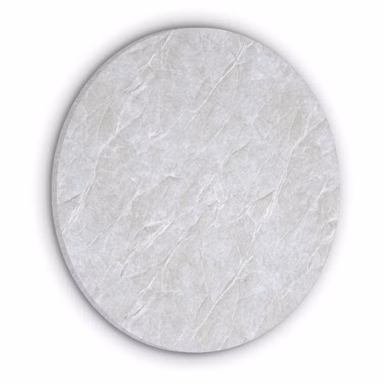 Oppervlakte - Textuur - Grijs Akoestische PET Vilt - Rond klein 838 -3d